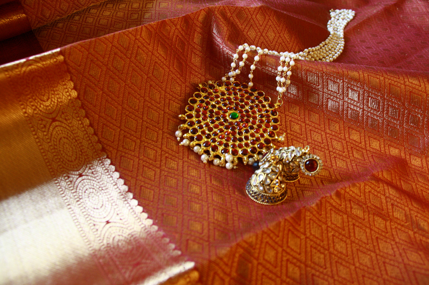 Very Rich Maroon Color Pure Silk Kanjivaram Saree with Golden Zari| SILK MARK CERTIFIED