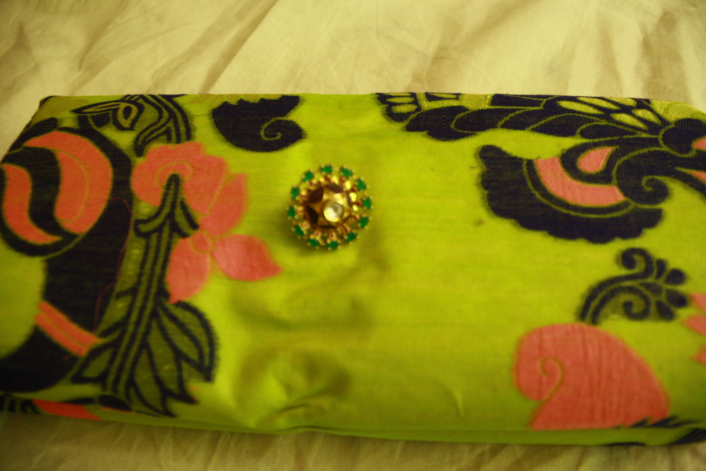 Lime Green Pure Cotton Handwoven Saree | Bengali Jamdani Saree