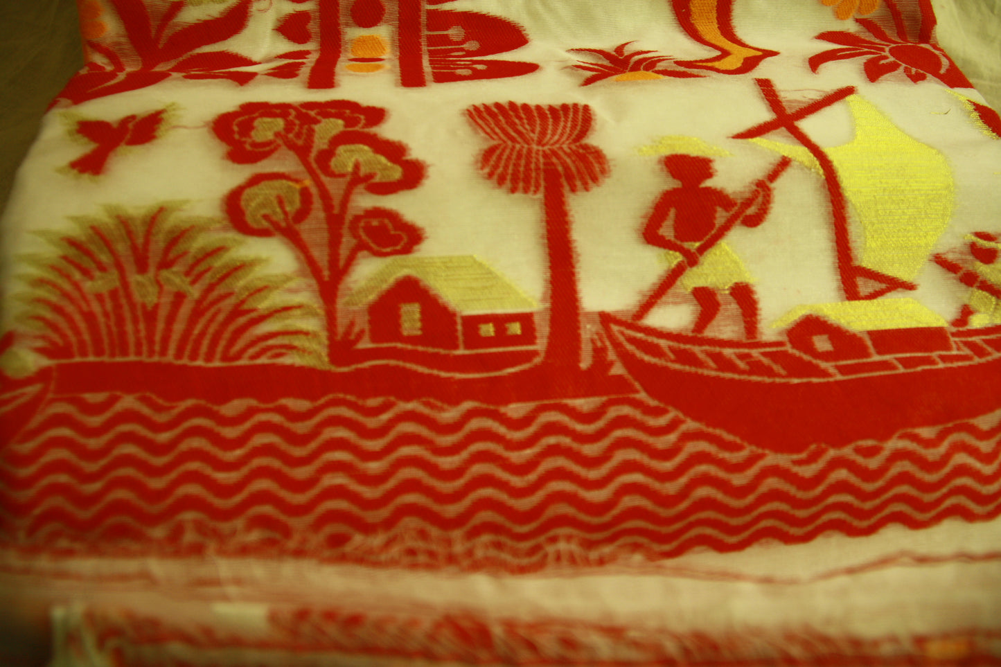 Pure White Cotton Handwoven Saree | Bengali Jamdani Saree