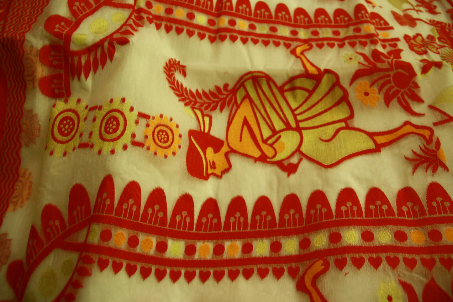 Pure White Cotton Handwoven Saree | Bengali Jamdani Saree