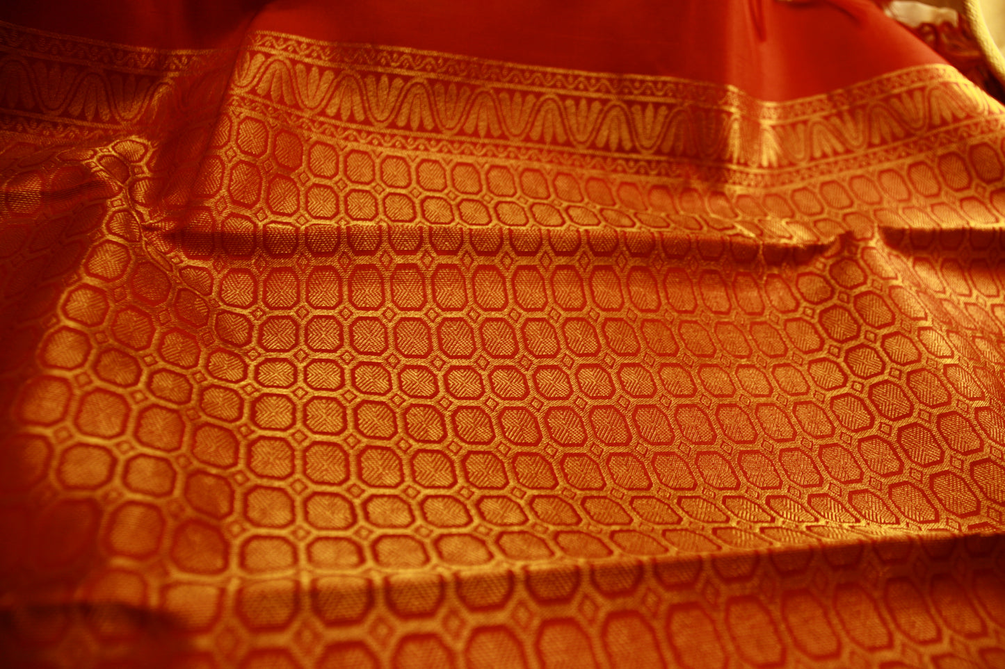 White Pure Silk Lightweight Kanjeevaram Saree Handloom Saree and with Golden Maroon Zari work | SILK MARK CERTIFIED