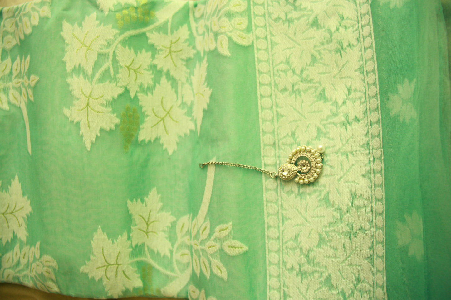 Sea Green Pure Cotton Handwoven Saree | Bengali Jamdani Saree